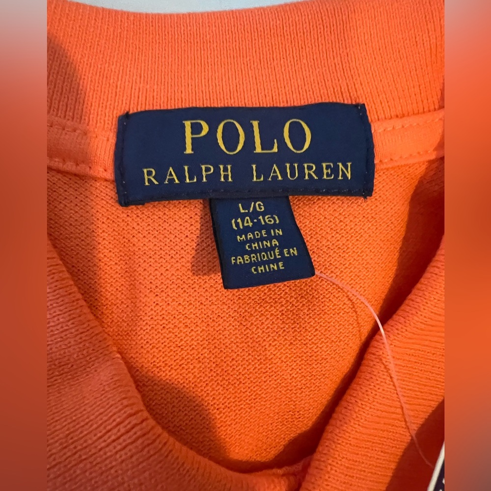 Polo by Ralph Lauren Boy’s Orange Polo Shirt - Picture 3 of 7